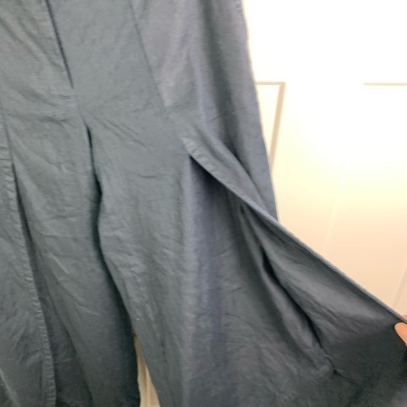 Maeve Anthropologie Size 6 Navy Pull On Wide Leg Pants Flowy Pockets - Picture 3 of 5